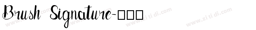 Brush Signature字体转换